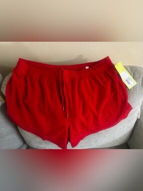 Target Women's Bright Red Elastic Waist Athletic Shorts